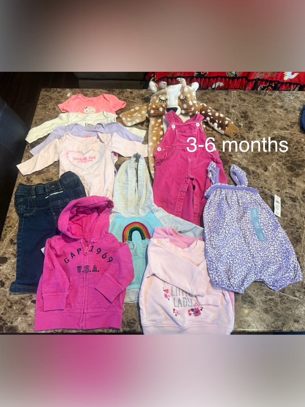 GAP Pink Hoodie & Mixed Girls Clothing Bundle 3-6 months